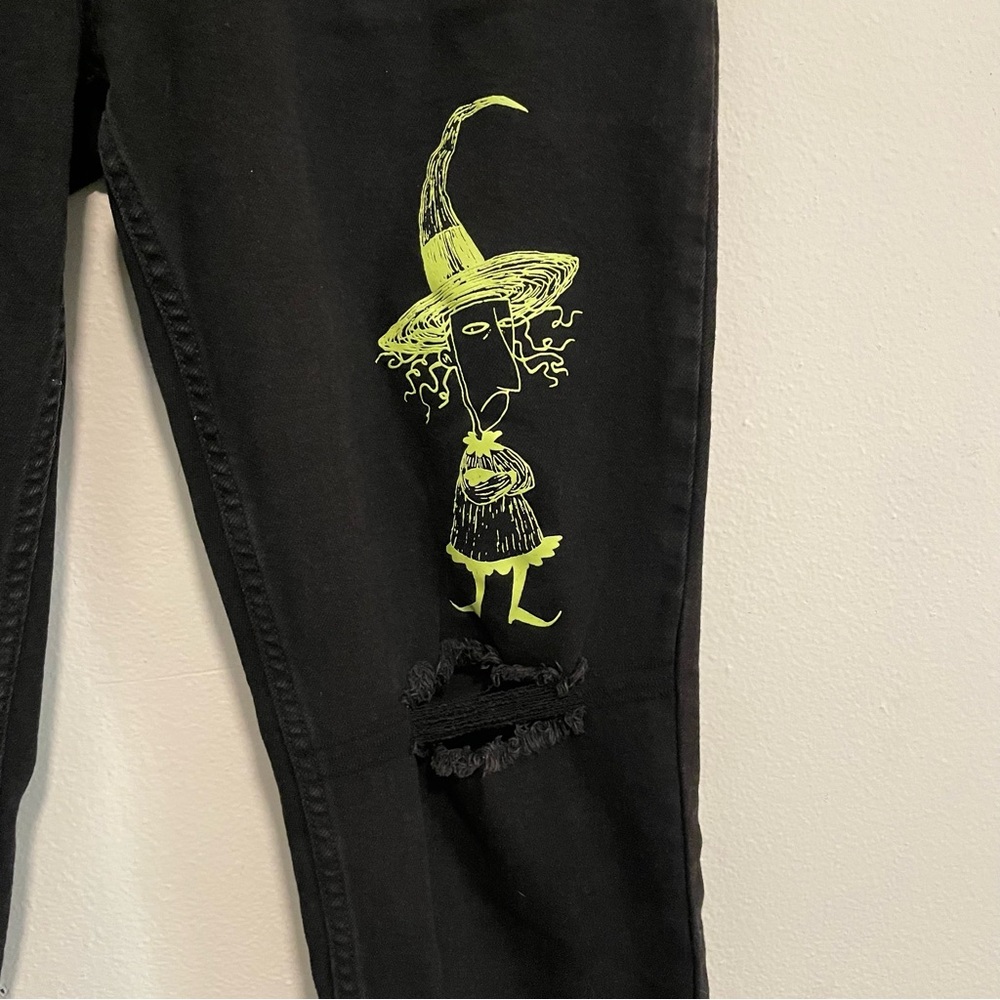 Her Universe The Nightmare Before Christmas Oogie Boogie Black Jeans, Size 13 - Picture 3 of 6